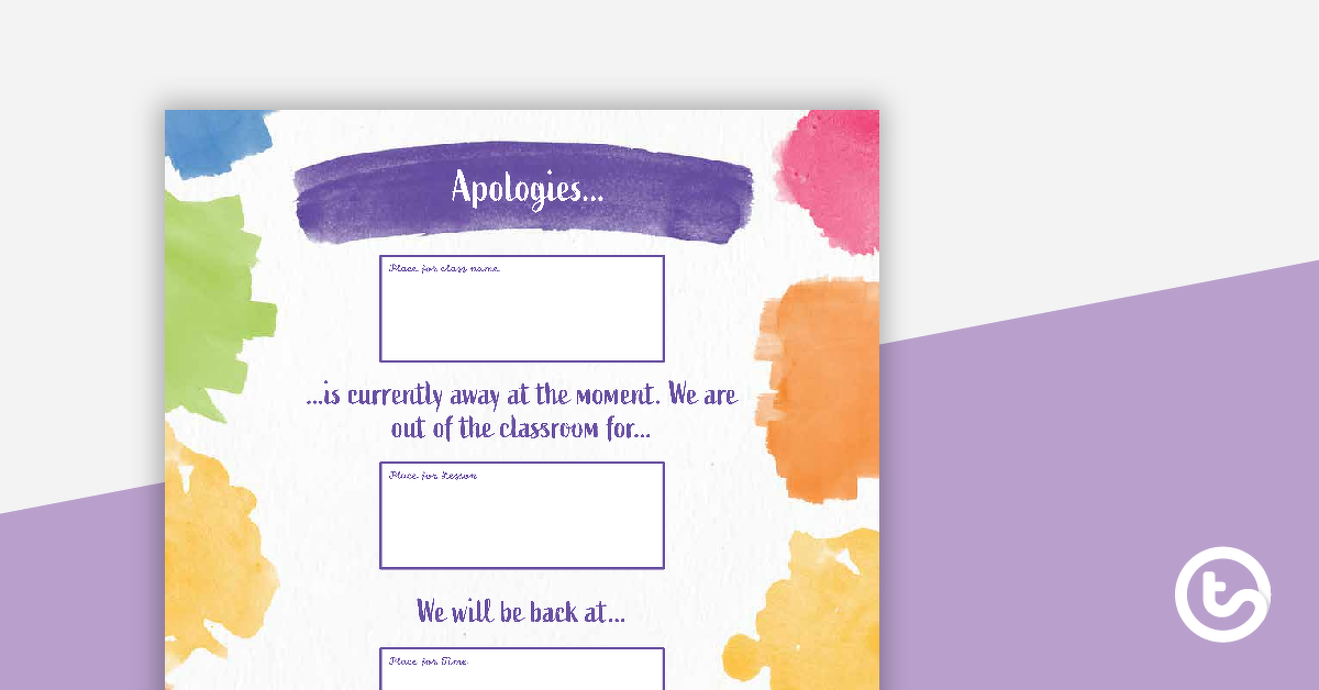 Preview image for Rainbow Watercolor - Out of Class Poster - teaching resource