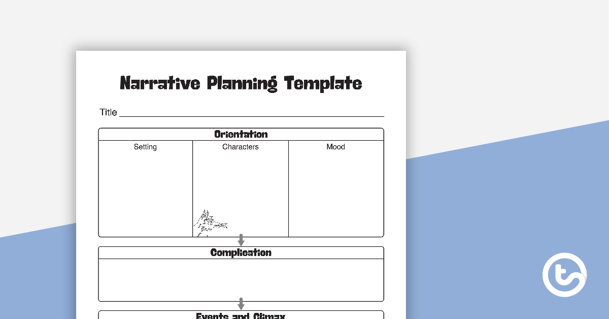 Preview image for Narrative Writing Planning Template - teaching resource