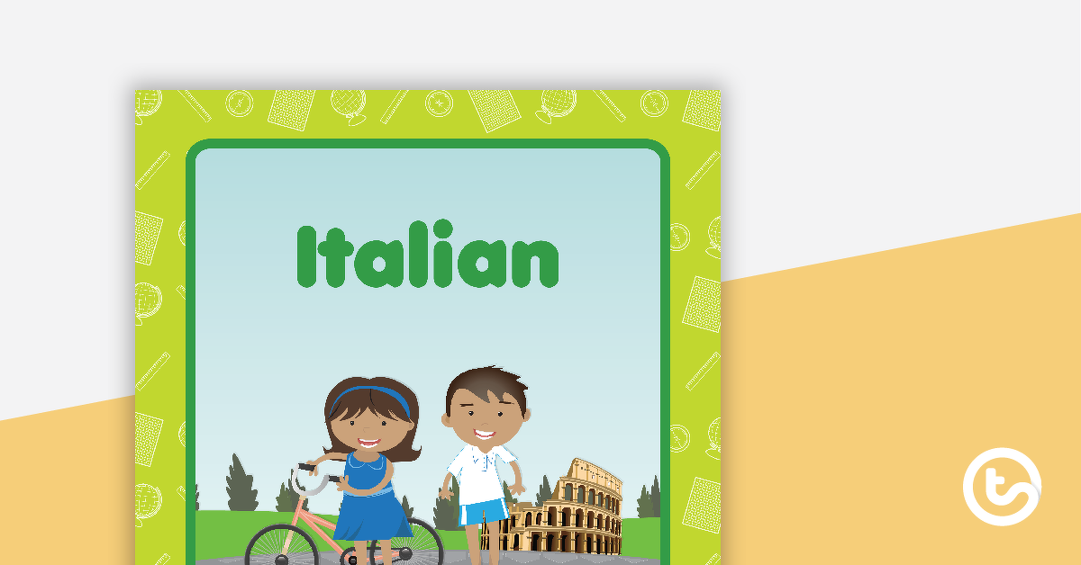 意大利书籍封面的预览图像 - 教学资源
