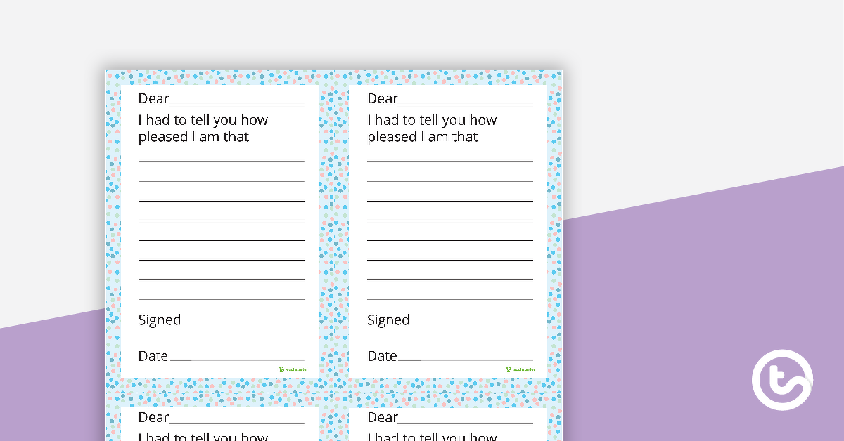 Preview image for Positive Parent Notes - Pastel Dots - teaching resource