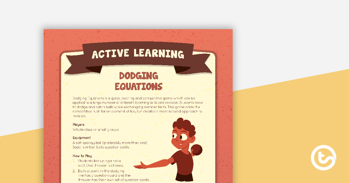 Preview image for Dodging Equations Active Learning - teaching resource