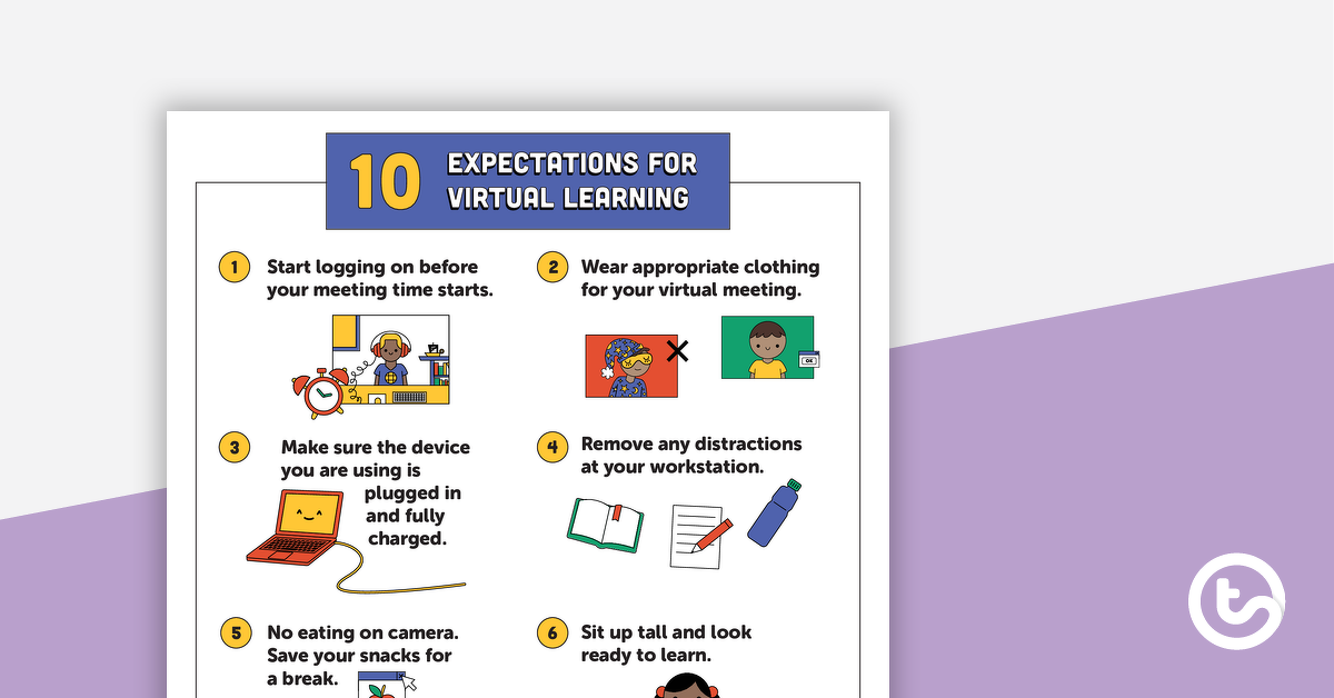 Preview image for 10 Expectations for Virtual Learning – Poster - teaching resource