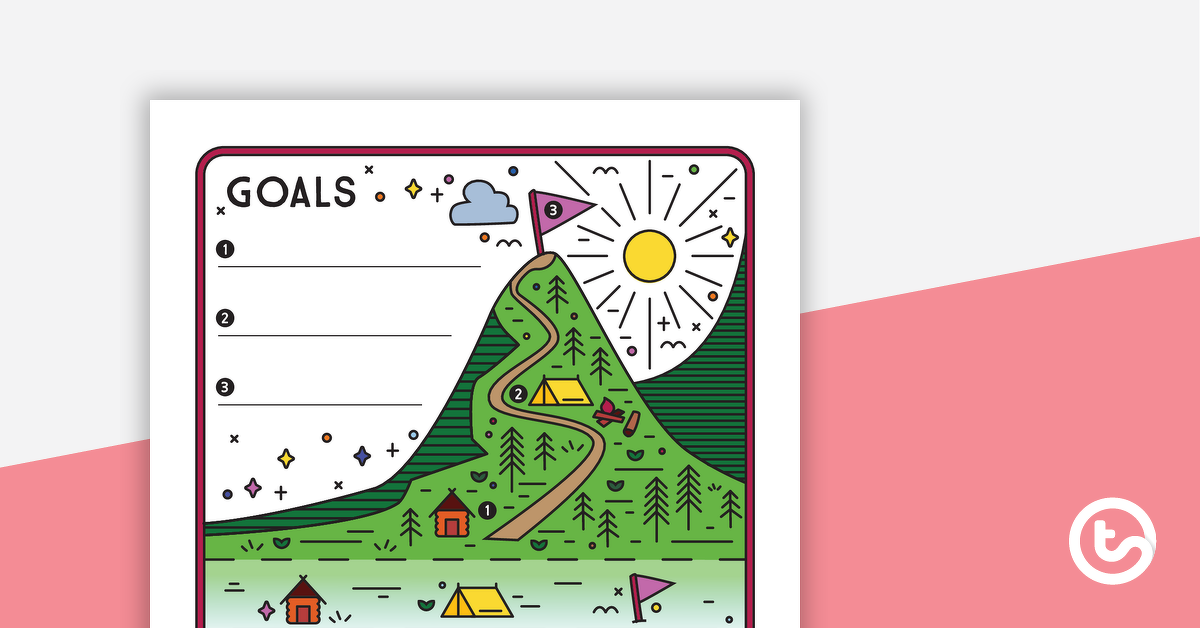 Preview image for Goal Setting Template (Mountain) - teaching resource
