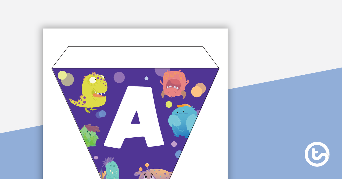 Preview image for Curious Creature – Letter and Number Pennant Banners - teaching resource