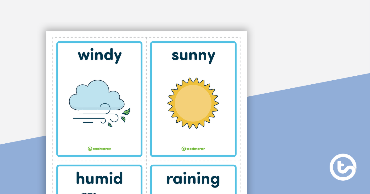 Preview image for Weather Vocabulary Cards - teaching resource