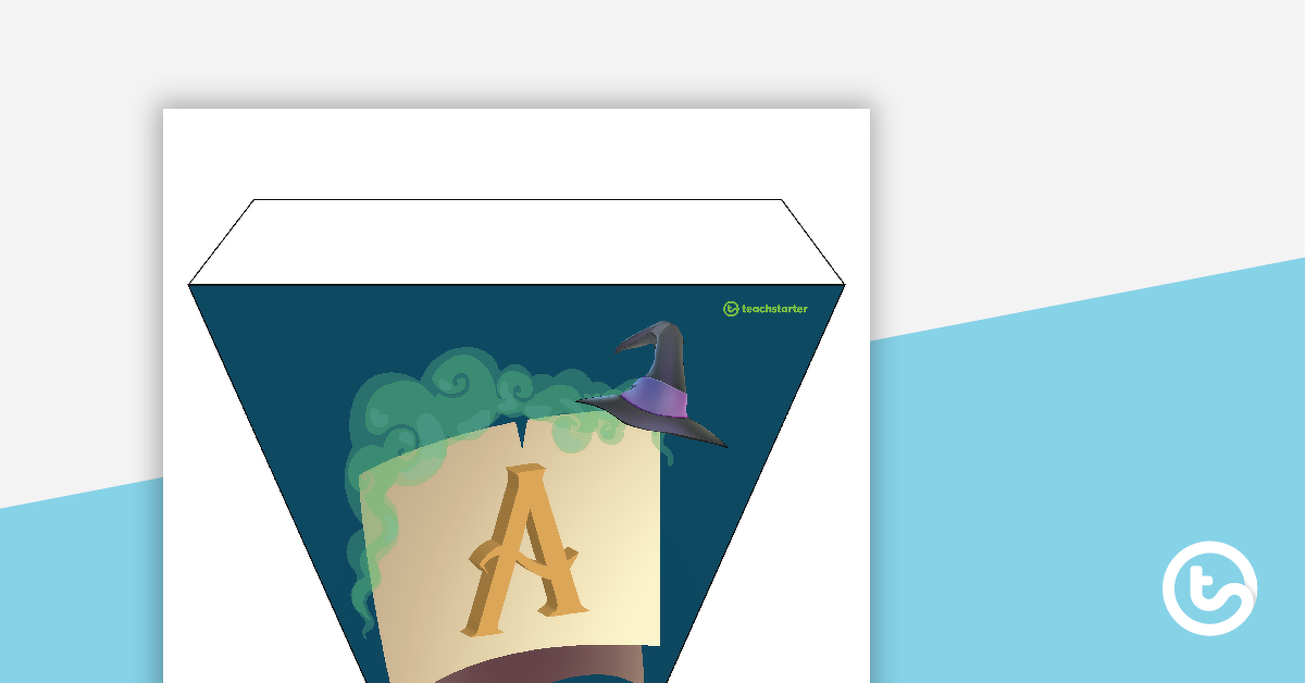 Preview image for Wizards and Fantasy - Letters and Number Pennant Banner - teaching resource