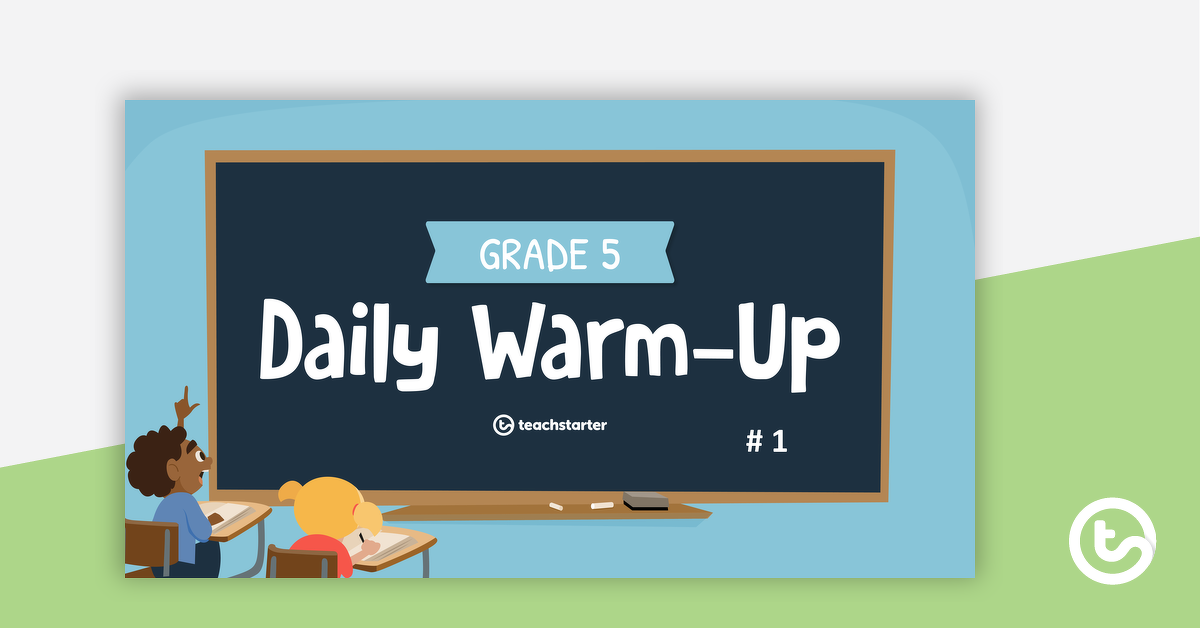 Preview image for Grade 5 Daily Warm-Up – PowerPoint 1 - teaching resource