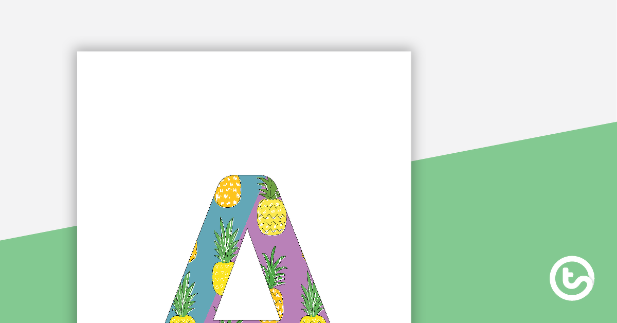 Preview image for Pineapples - Letter, Number, and Punctuation Set - teaching resource