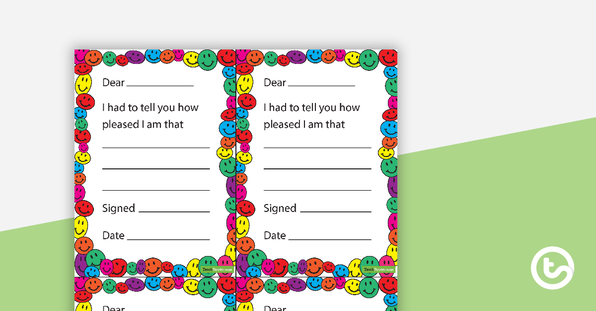 Preview image for Positive Parent Notes - Smiley Faces - teaching resource
