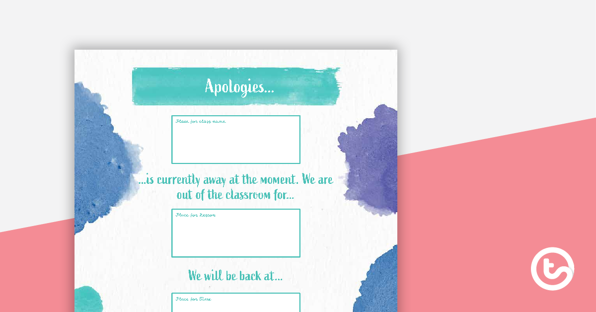 Preview image for Tranquil Watercolour - Out of Class Poster - teaching resource