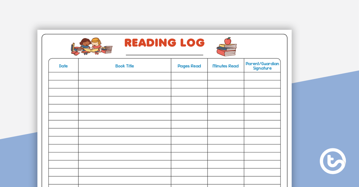 Preview image for Student Reading Log - teaching resource
