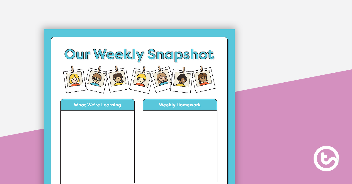 Preview image for Our Weekly Snapshot Template - Classroom Newsletter - teaching resource