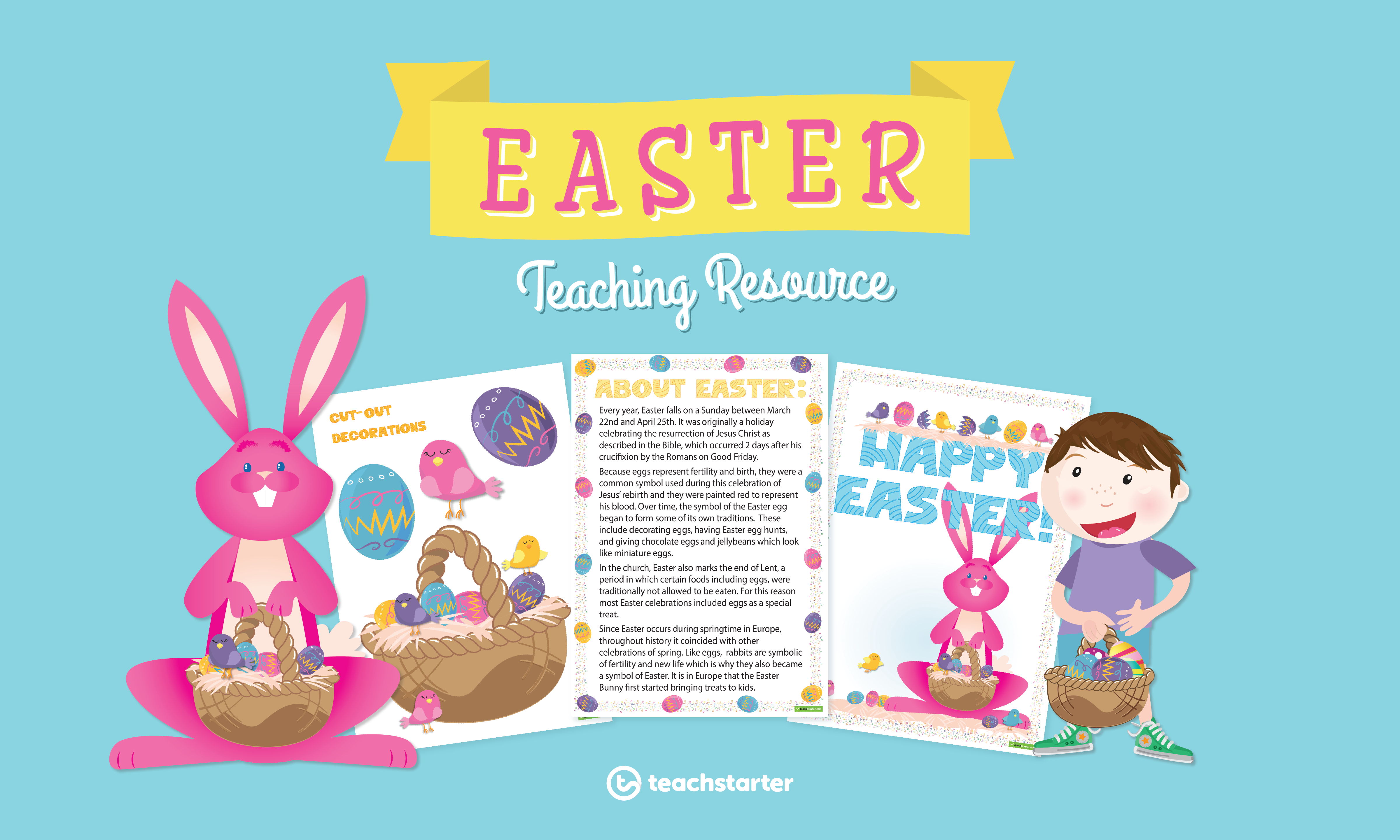 printable Easter art and craft and teaching resources