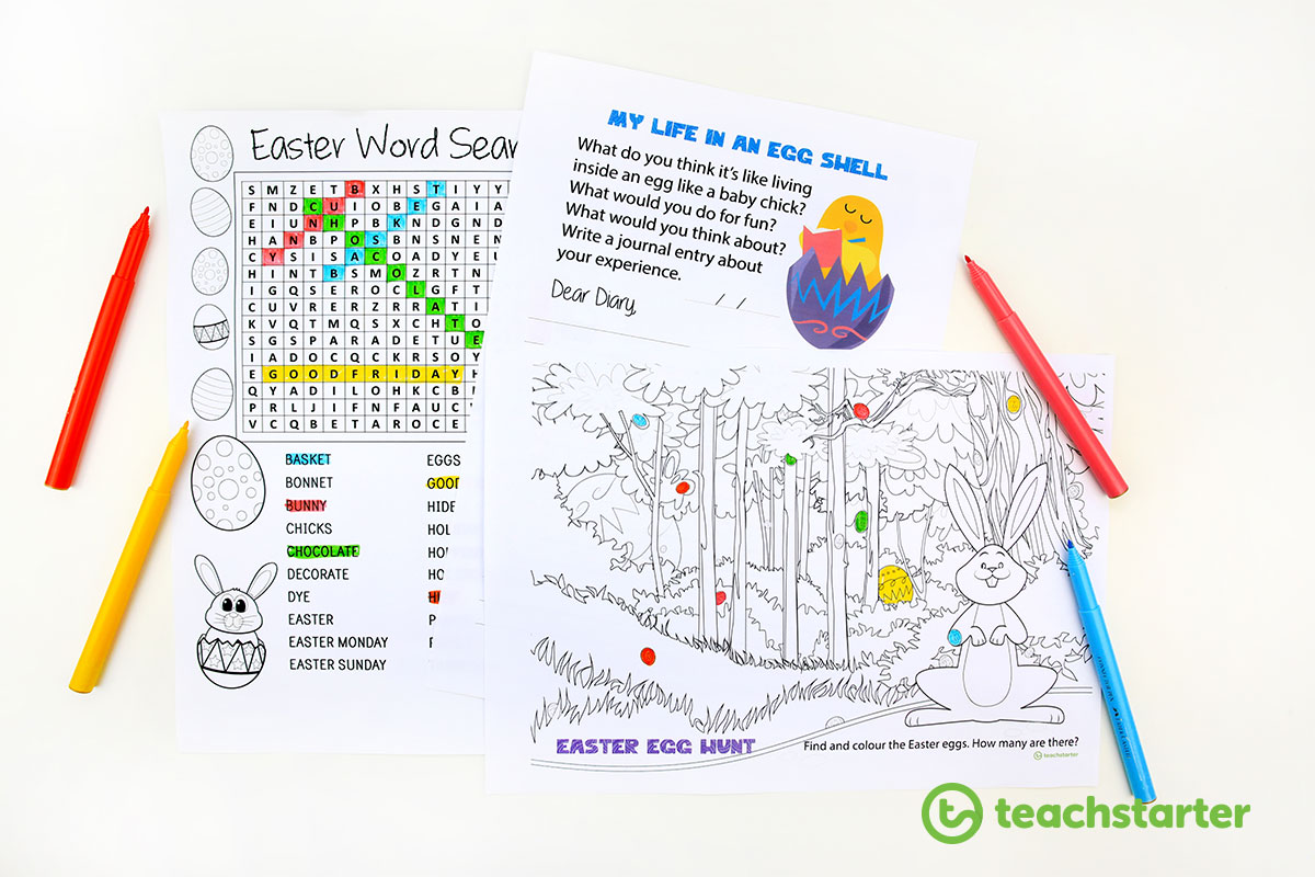 Printable Easter activities and worksheets