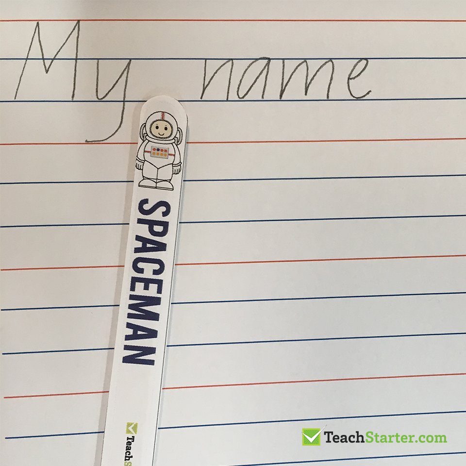 Handwriting Spaceman Paddle Pop Stick