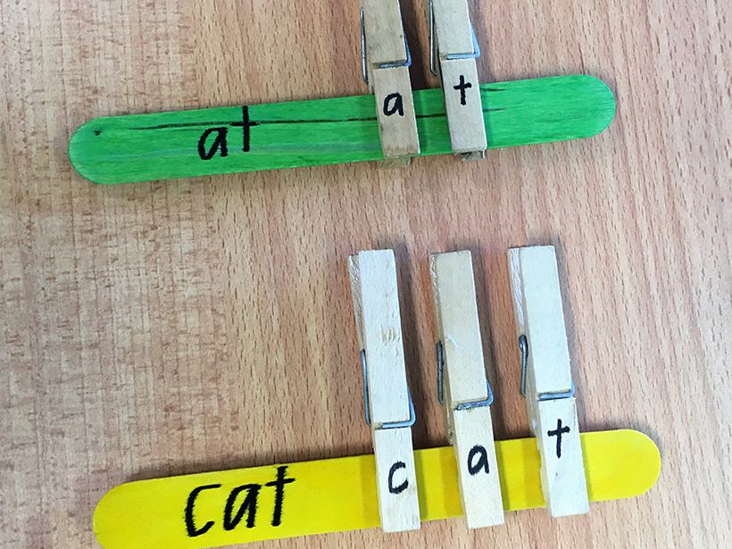 vocabulary builder activity clothespins and craft sticks