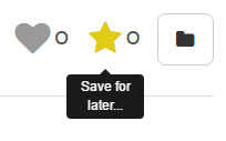 Save for later hover
