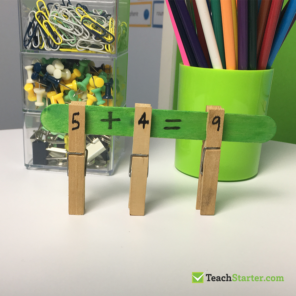 Number Sentences Paddle Pop Sticks