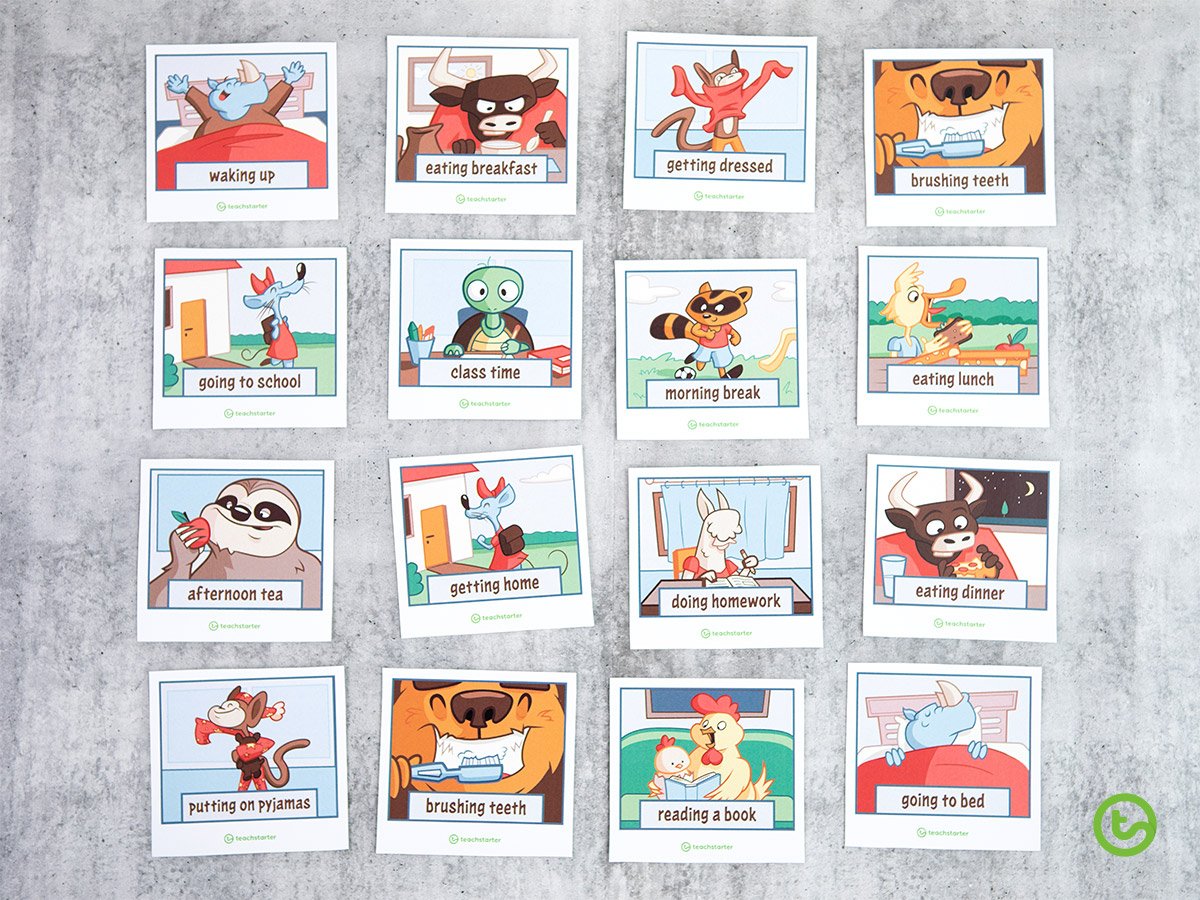 Time Activities and Resources - Time Activity Cards