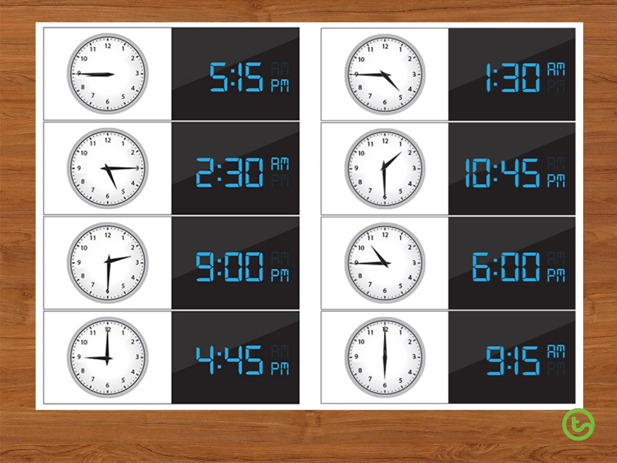 Time Resources and Activities - Time Dominoes