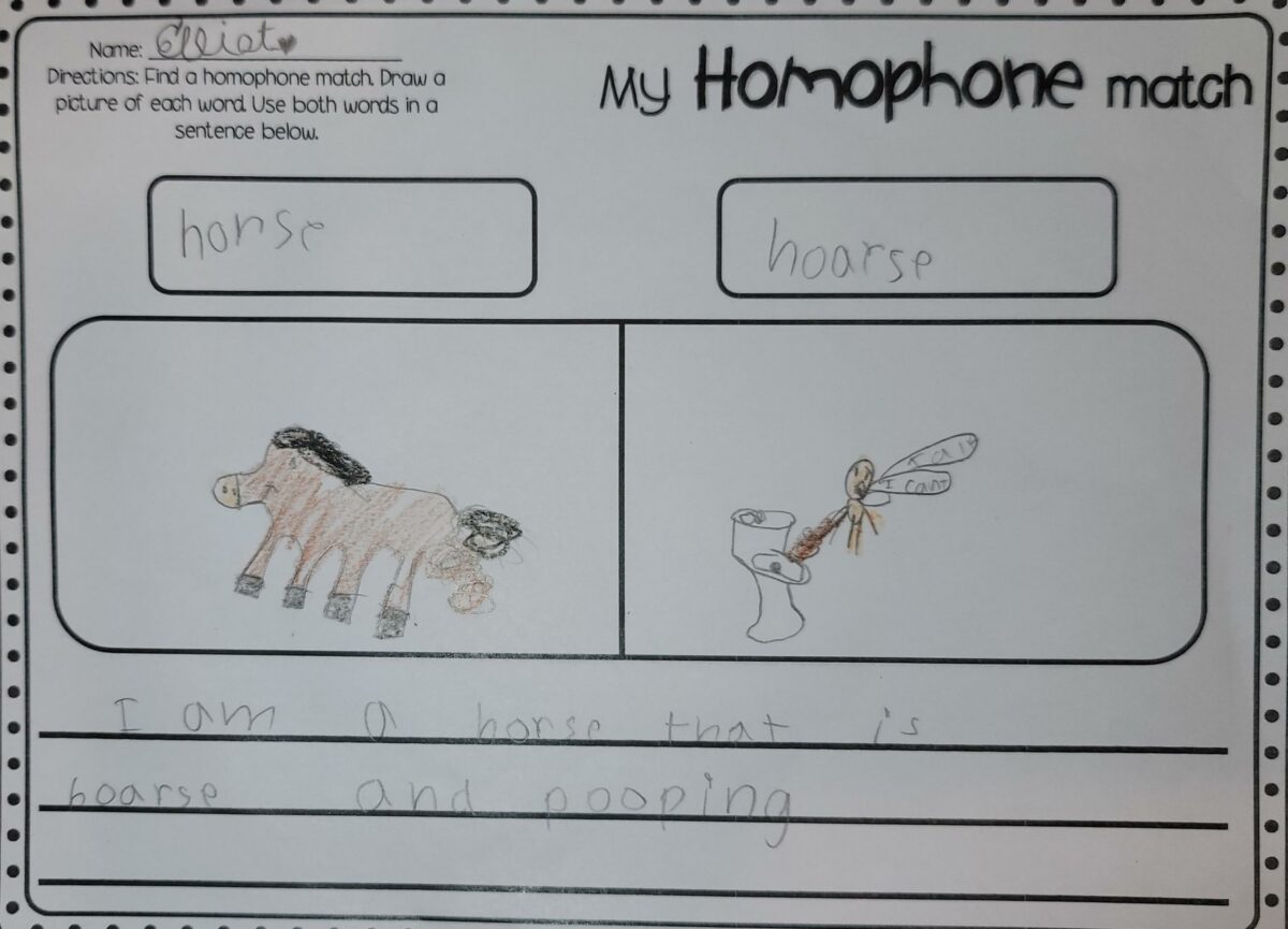 funny kid test answer horse and hoarse