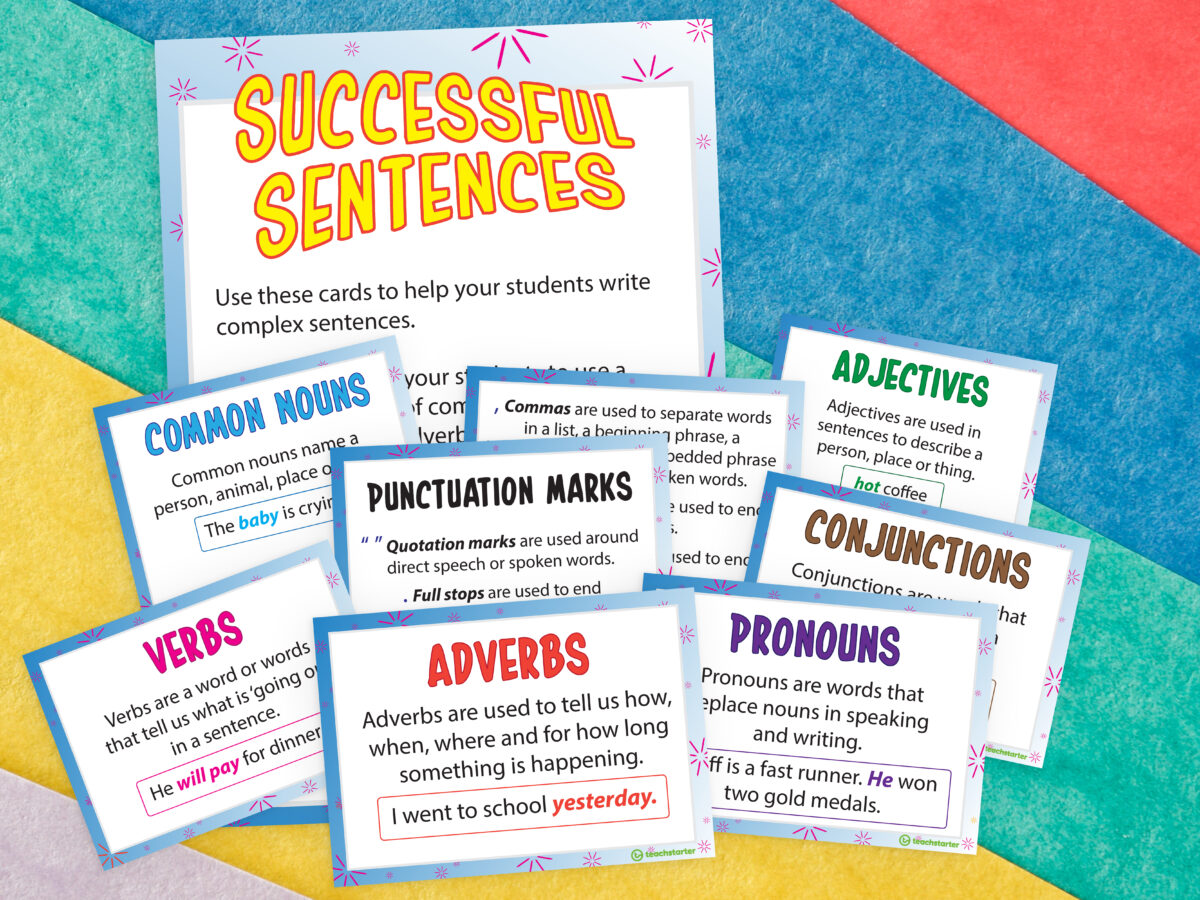 Sentence structure resources for the classroom