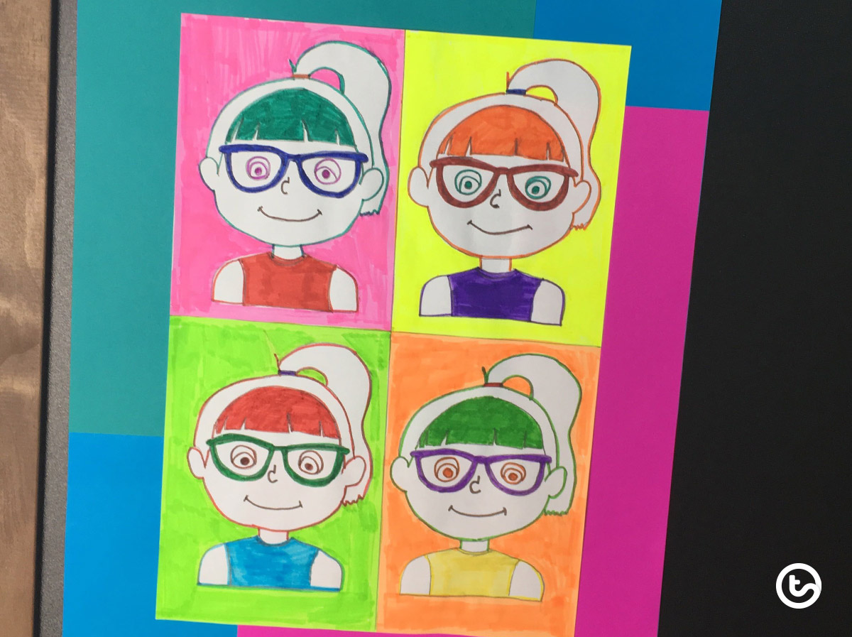 art activity for kids inspired by Andy Warhol
