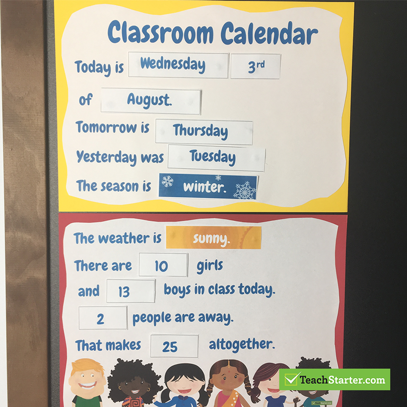 Classroom calendar
