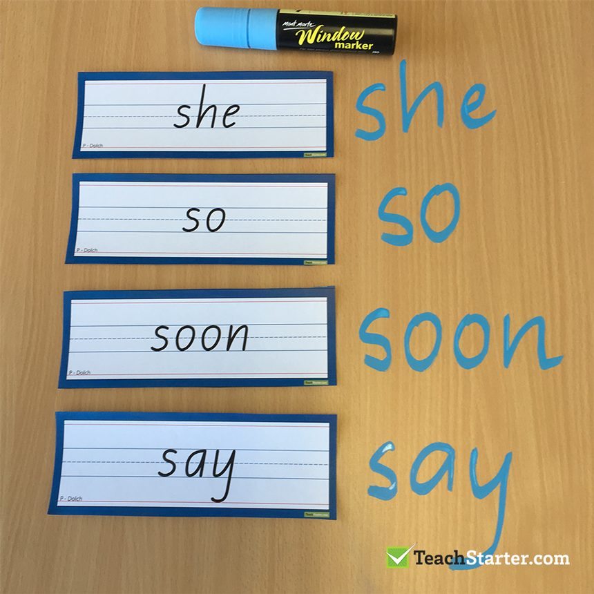 Sight Word Desk Writing Activity