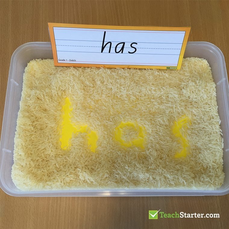 Rice Sight Word Writing Activity