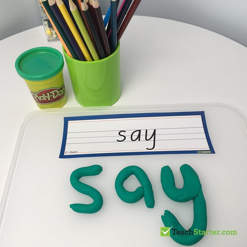 Playdough Sight Word Writing