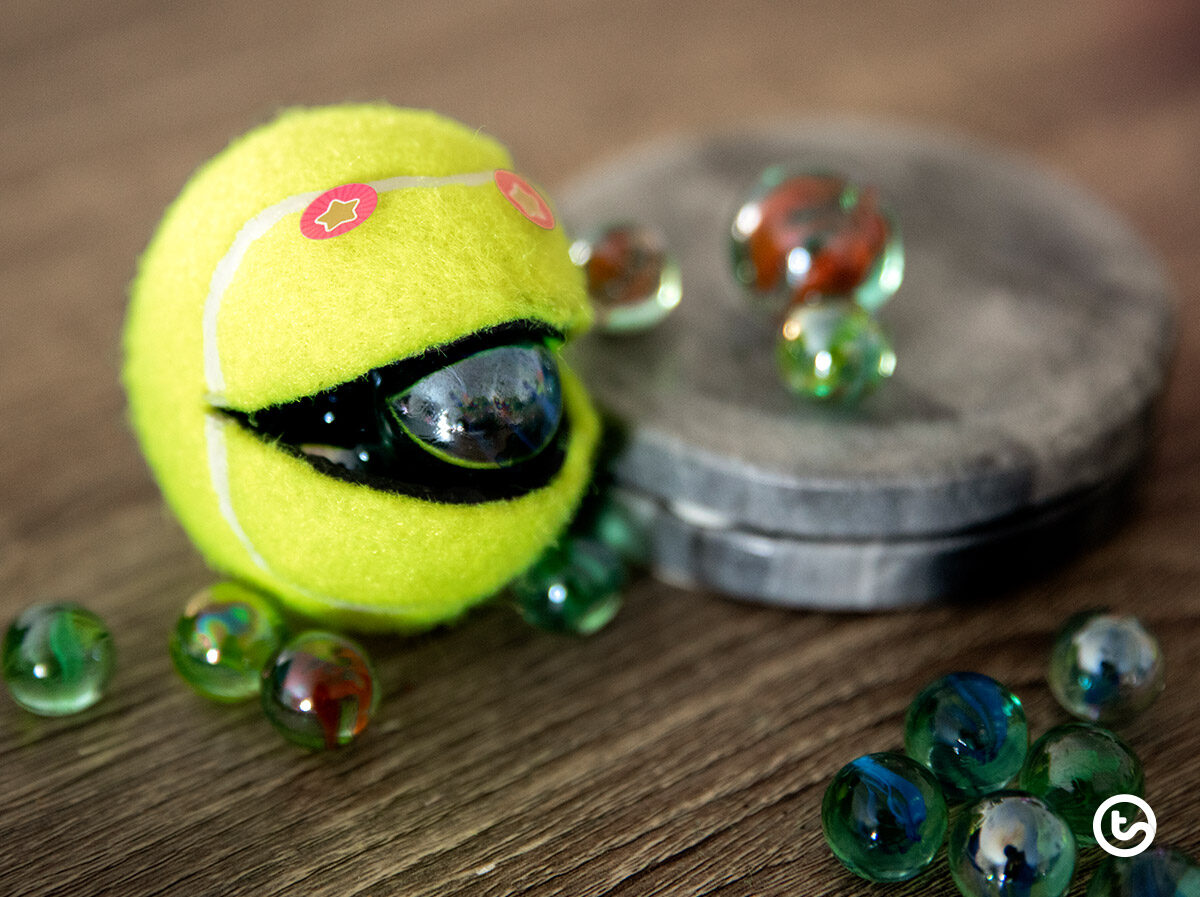 tennis ball fine motor skills activity