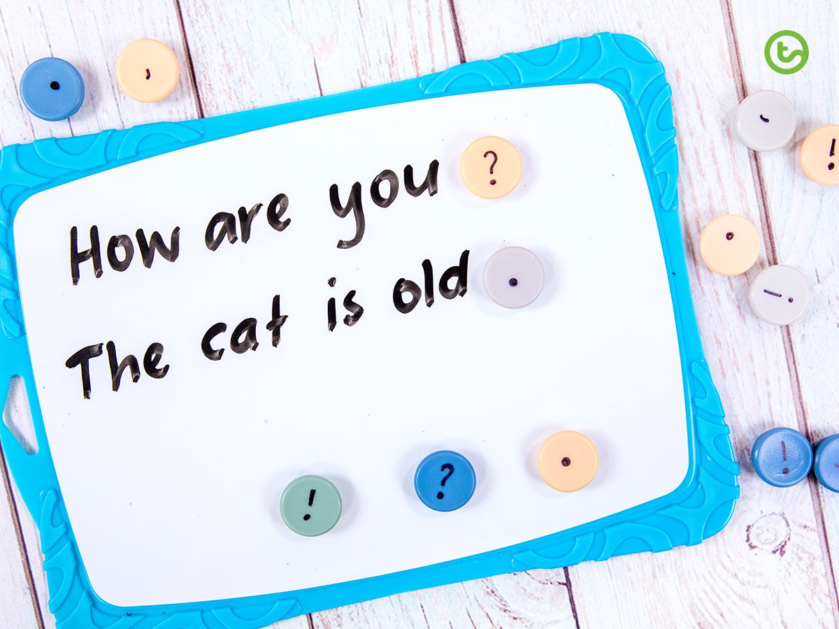 Punctuation magnets activity for the early years