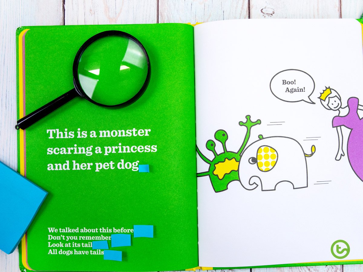 Punctuation scavenger hunt in kids books