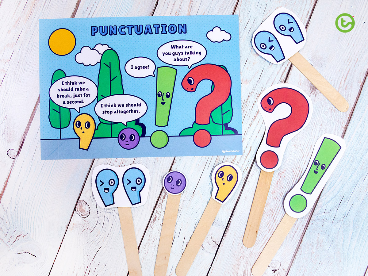 Punctuation puppets for kids