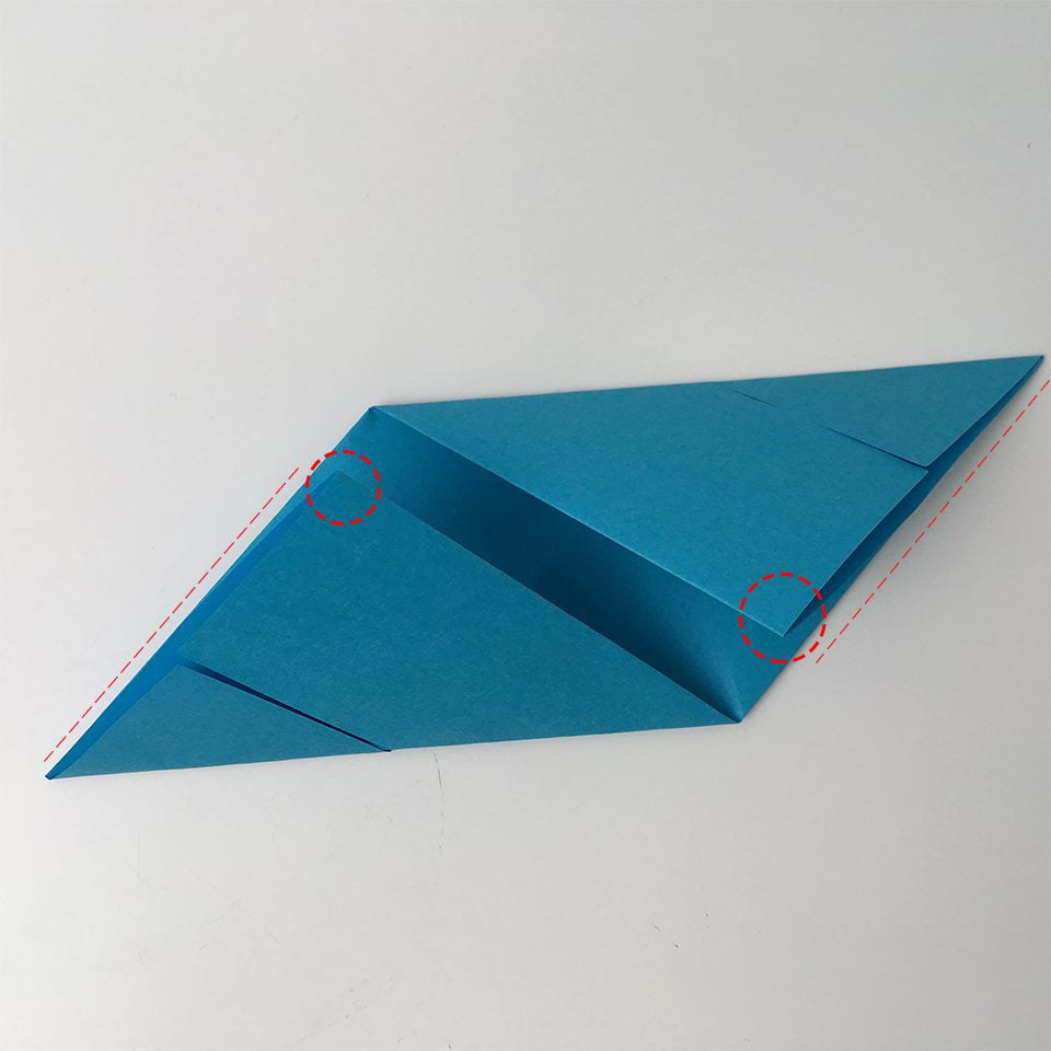 step 5 of making an origami box