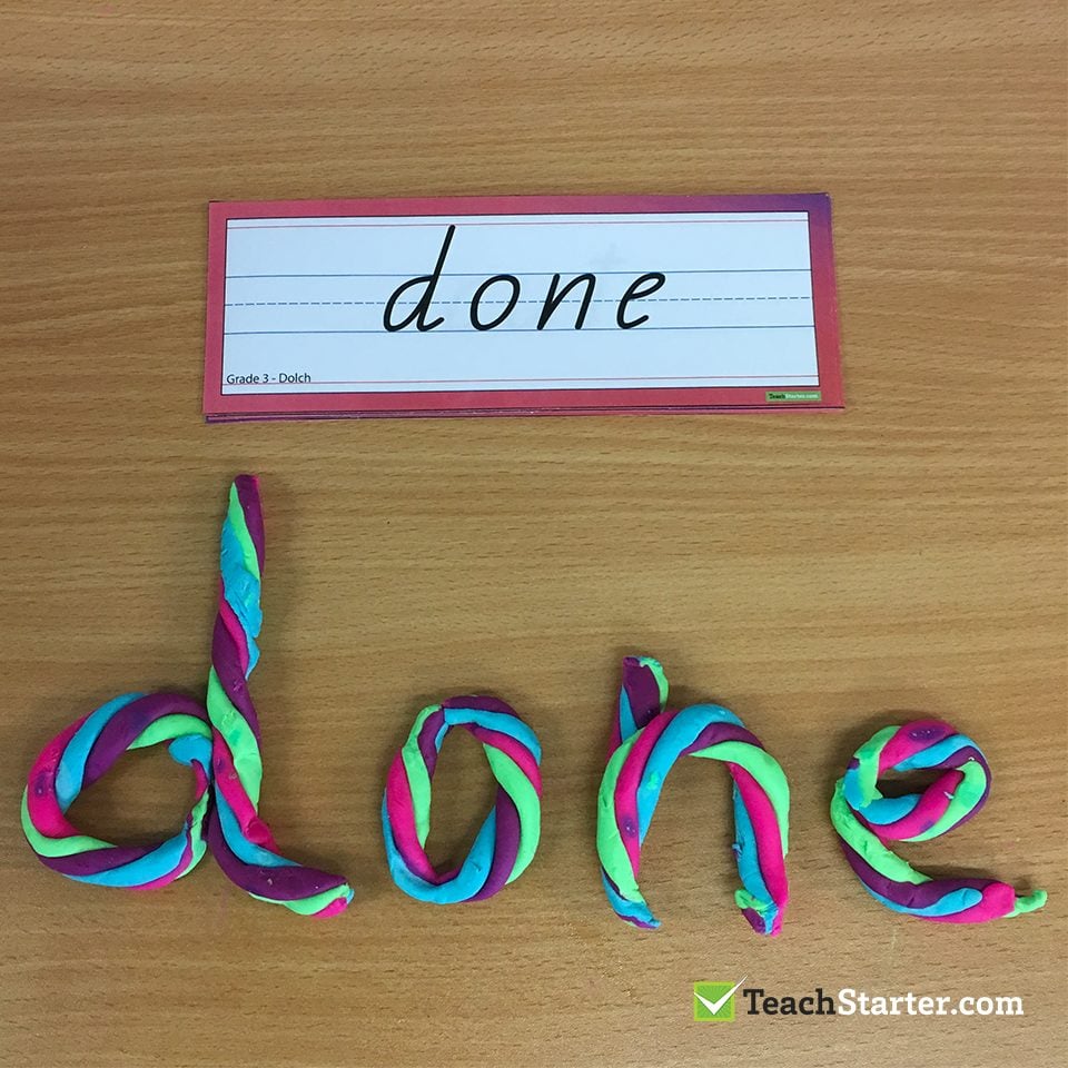 Sight Word Playdough Activity