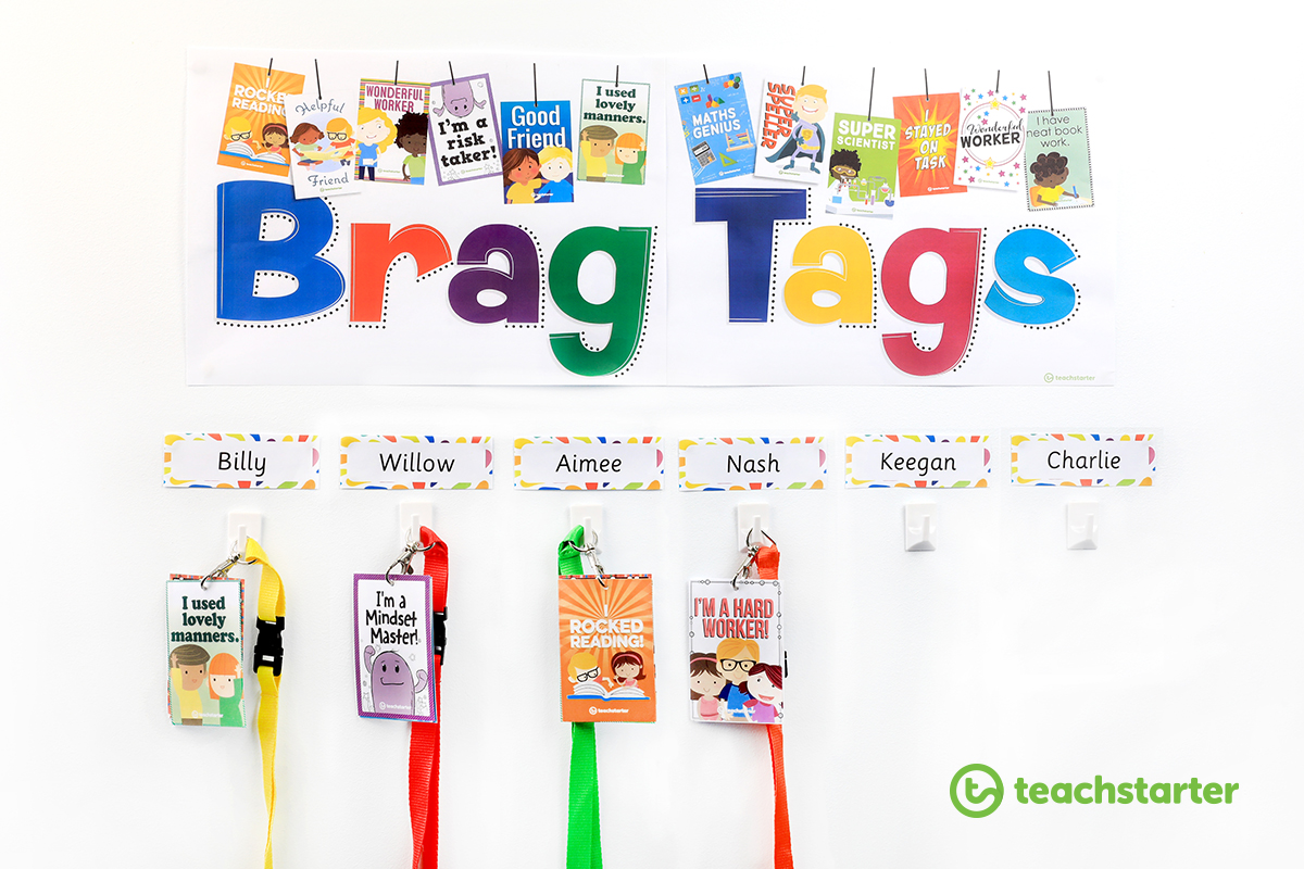 How To Set Up Brag Tags In The Classroom Teach Starter
