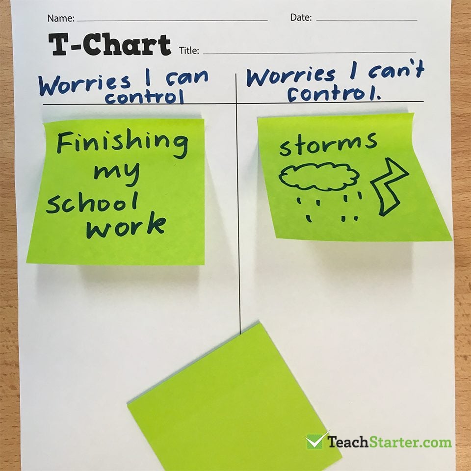 T Chart Template