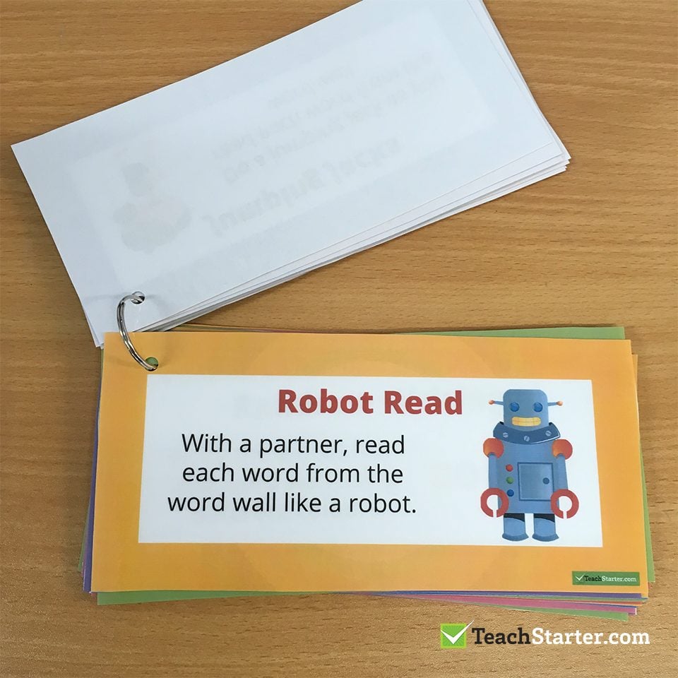 Word Wall Activity Cards