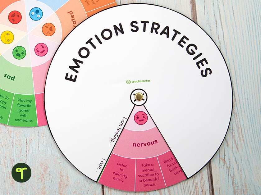 emotion strategies wheel for kids