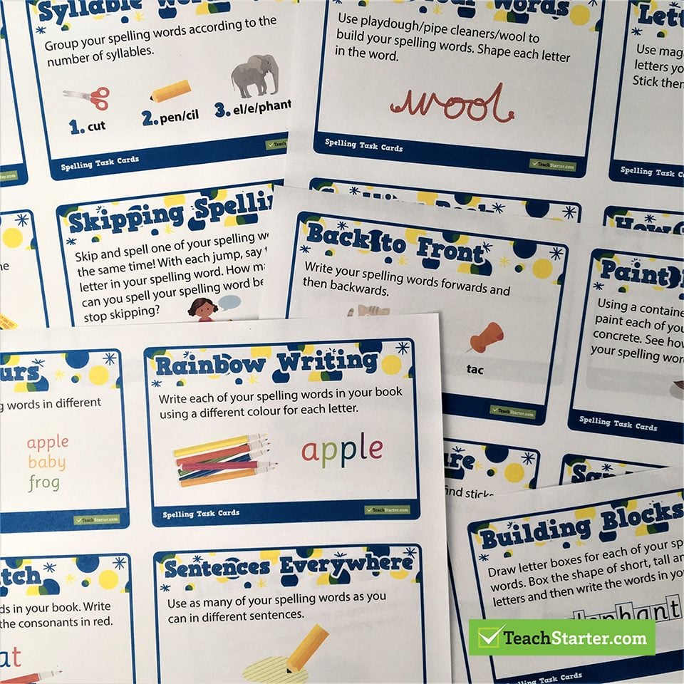 Spelling Task Cards