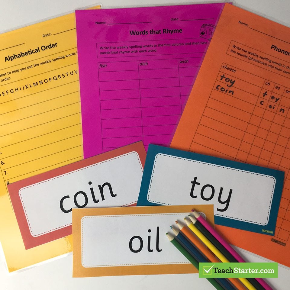 Generic Spelling Activity Worksheets