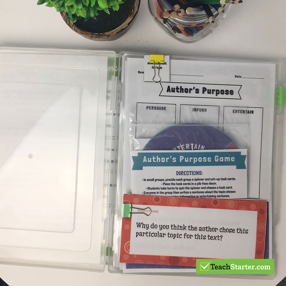 Author's Purpose Comprehension Pack