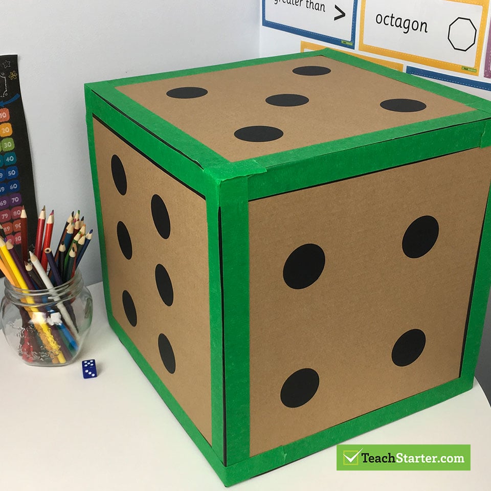 Contain runaway dice for the classroom!