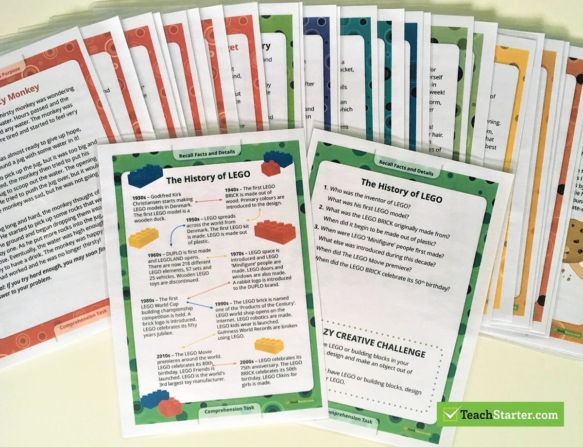Comprehension Strategy Task Cards