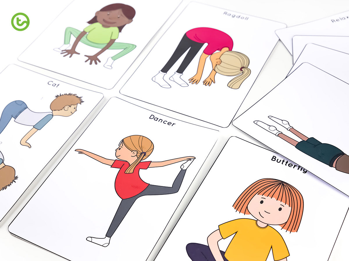 yoga for kids task cards