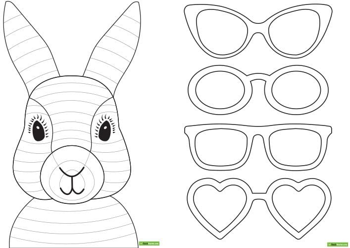 easter bunny with glasses