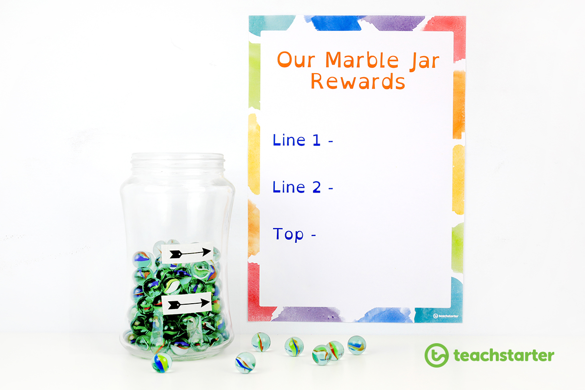 Marble Jar Reward System for the Classroom Teach Starter