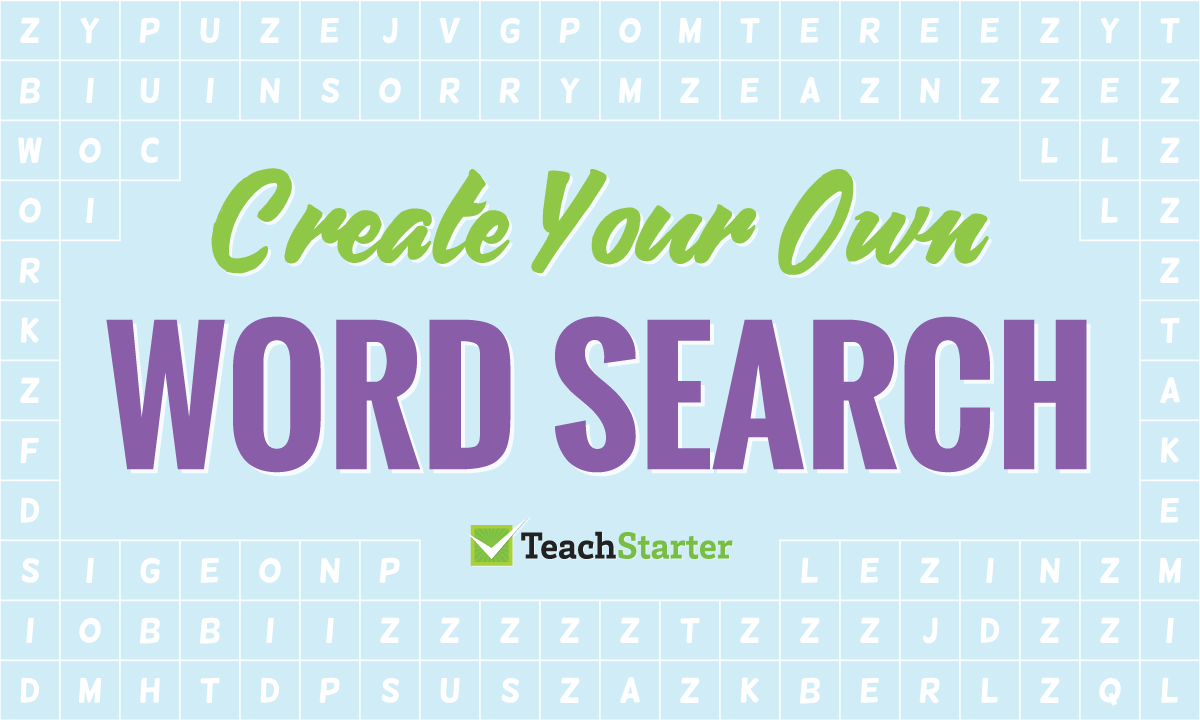 Create your own word search widget
